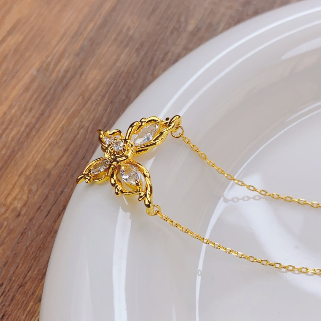 Butterfly Paper Clip Necklace Idea Gift for Girls