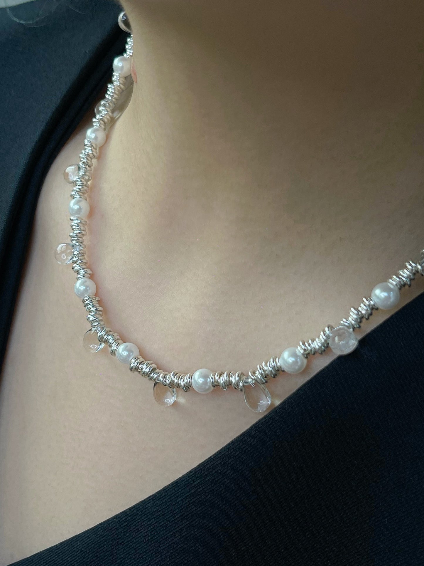 Crystal Water Drop Choker Necklace – Elegant, Sparkling Jewelry for Special Occasions