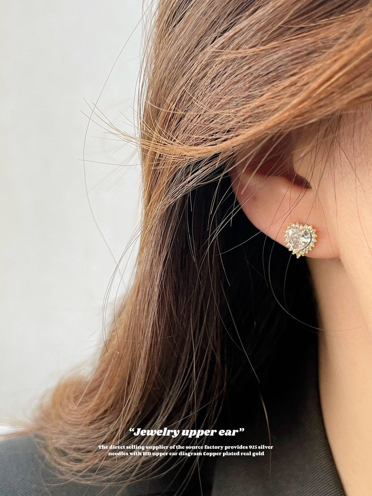 Heart Artificial Zircon Earrings – Elegant and Sparkling Jewelry for Women