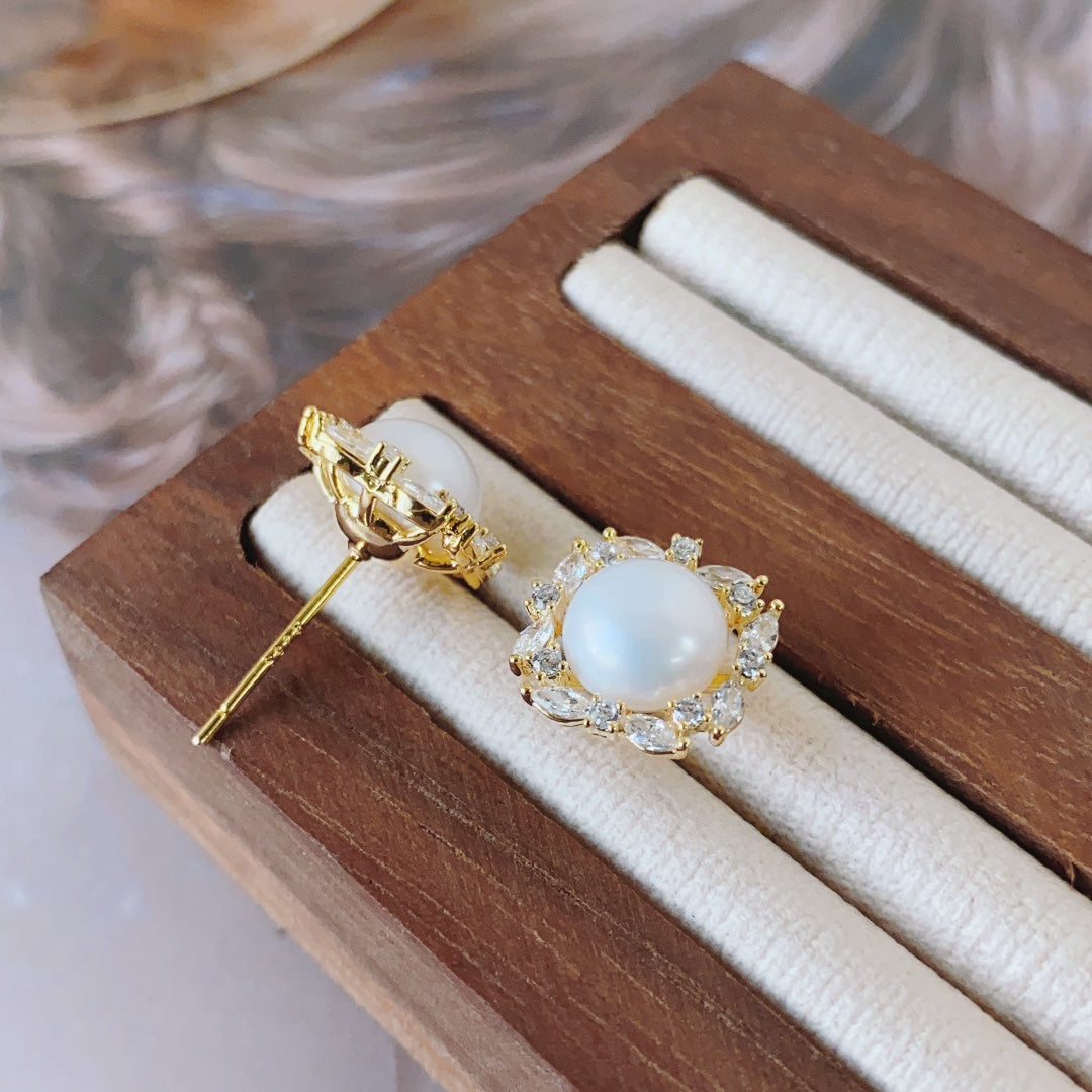 Square Zircon Inlaid Earrings | Sparkling Elegance