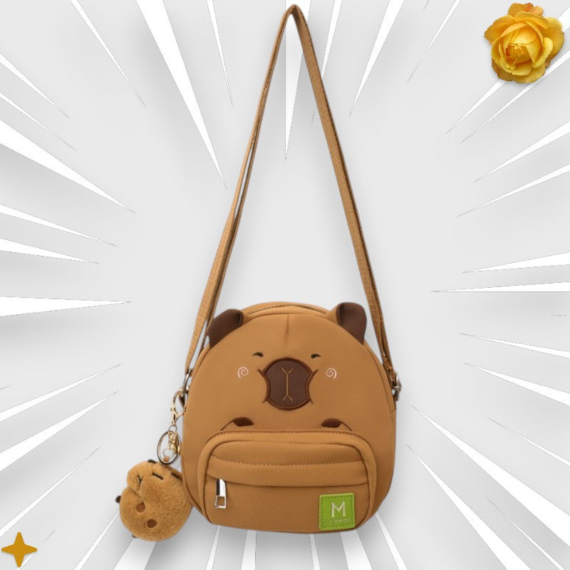 Nylon Brown Crossbody Bag