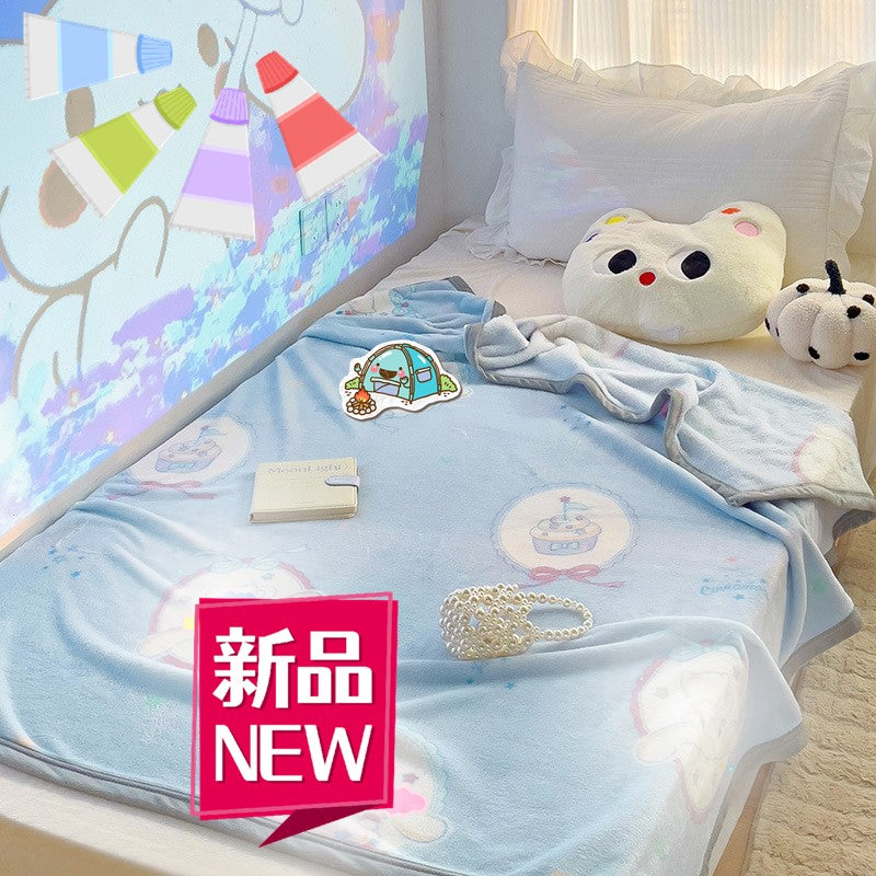 Double-sided milk fleece blanket