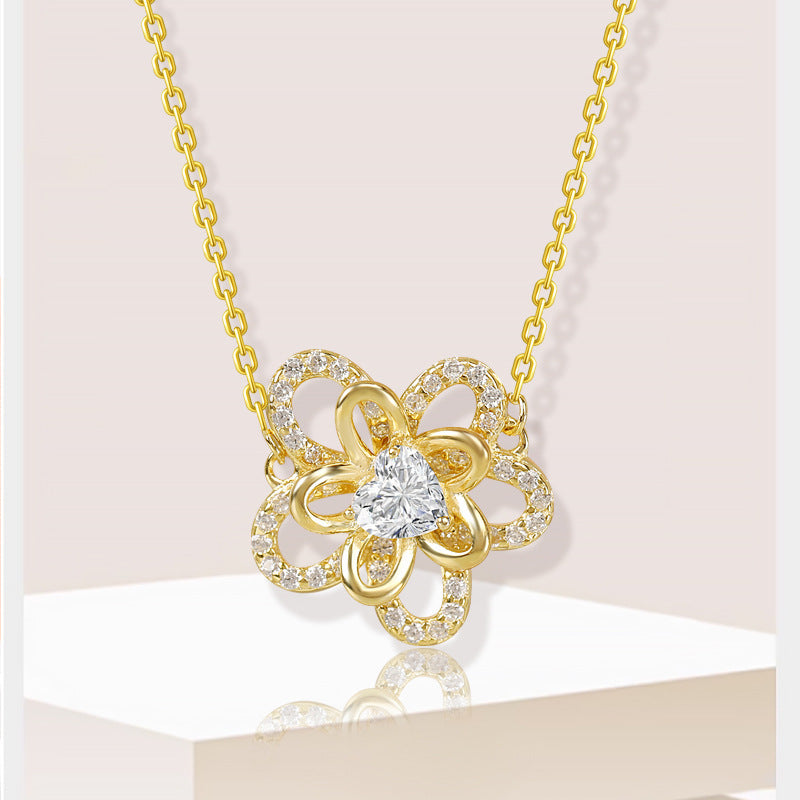 Sunflower S925 Sterling Silver Necklace | Radiant & Elegant