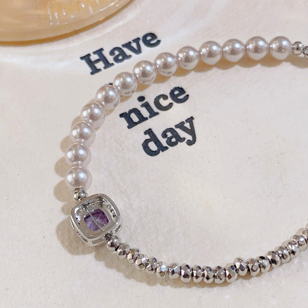 Single Purple Zircon Bracelet | Subtle & Elegant