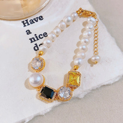 Light Luxury Colored Treasure Freshwater Pearl Bracelet | Elegant & Chic