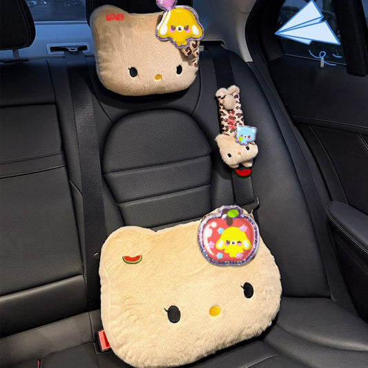 3-in-1 Car Pillow and Seatbelt Cover Set
