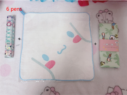 Ice cube pair up game! 6pens+cleaning cloth+face towels